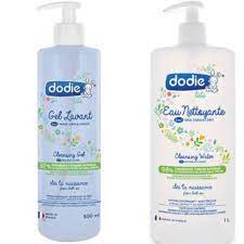 image Eau nettoyante ou gel lavant DODIE 500ml  (3 en 1 : Visage corps et cheveux)